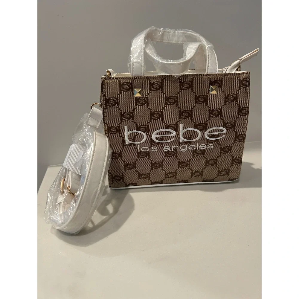 Bebe Talulla Mini Satchel crossbody white embroidery NWT